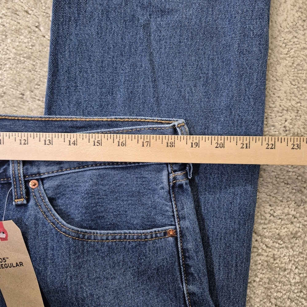 Levis 505 Jeans Mens 36/34 Classic Straight Blue USA Capsule Minimalist Casual - Picture 6 of 13